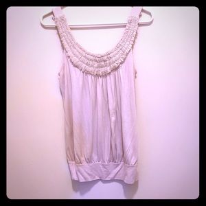 Dressy tank w beaded collar